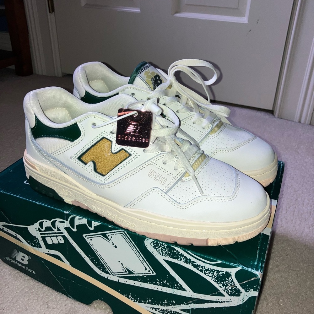 New Balance NB 550 x Aimé Leon Dore ALD 'Green Yellow' w/ Box BB550A2